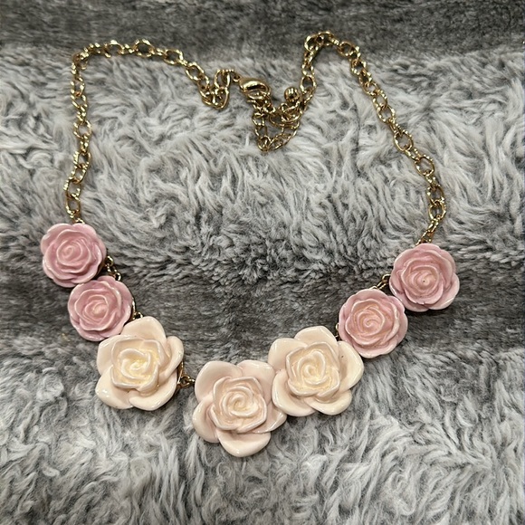 Elegant Floral Rose Necklace Charm - Picture 4 of 6